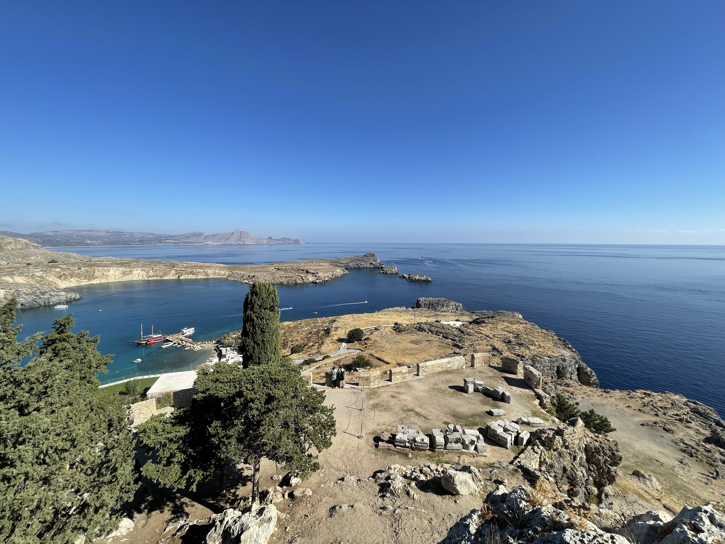 Blick von der Akropolis von Lindos / Auf der Festung