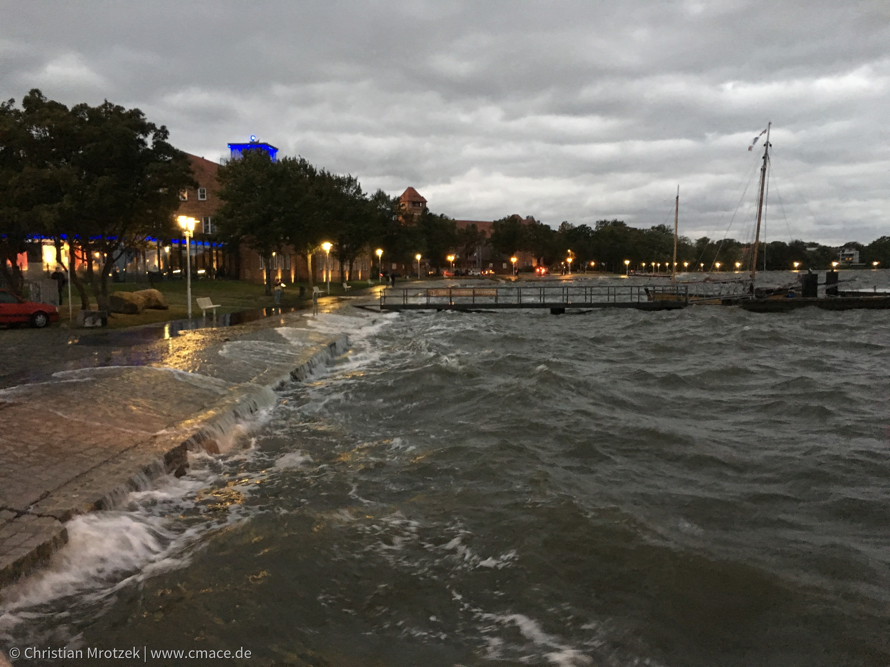 Sturmflut in Stralsund im Oktober 2016