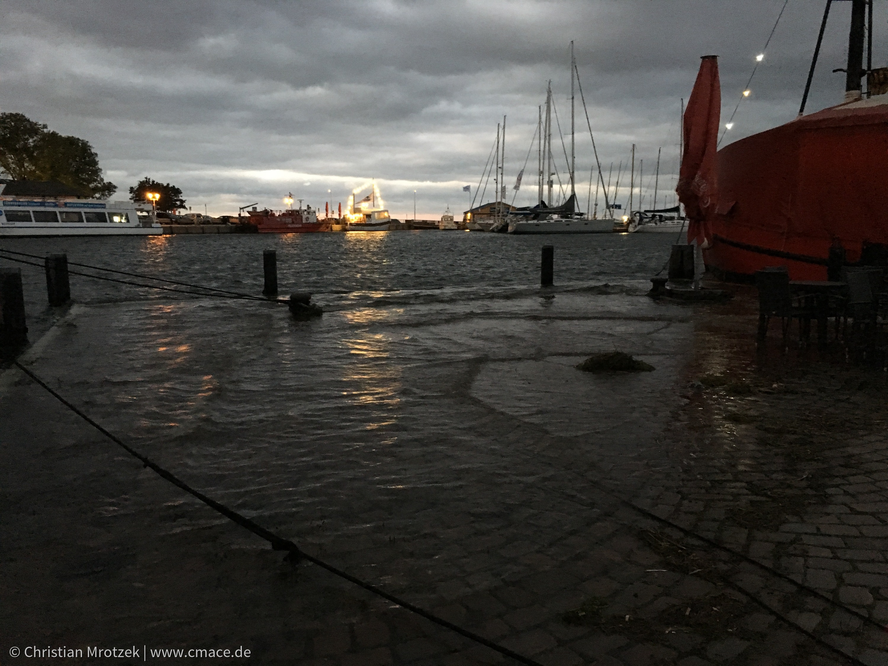 Sturmflut in Stralsund im Oktober 2016