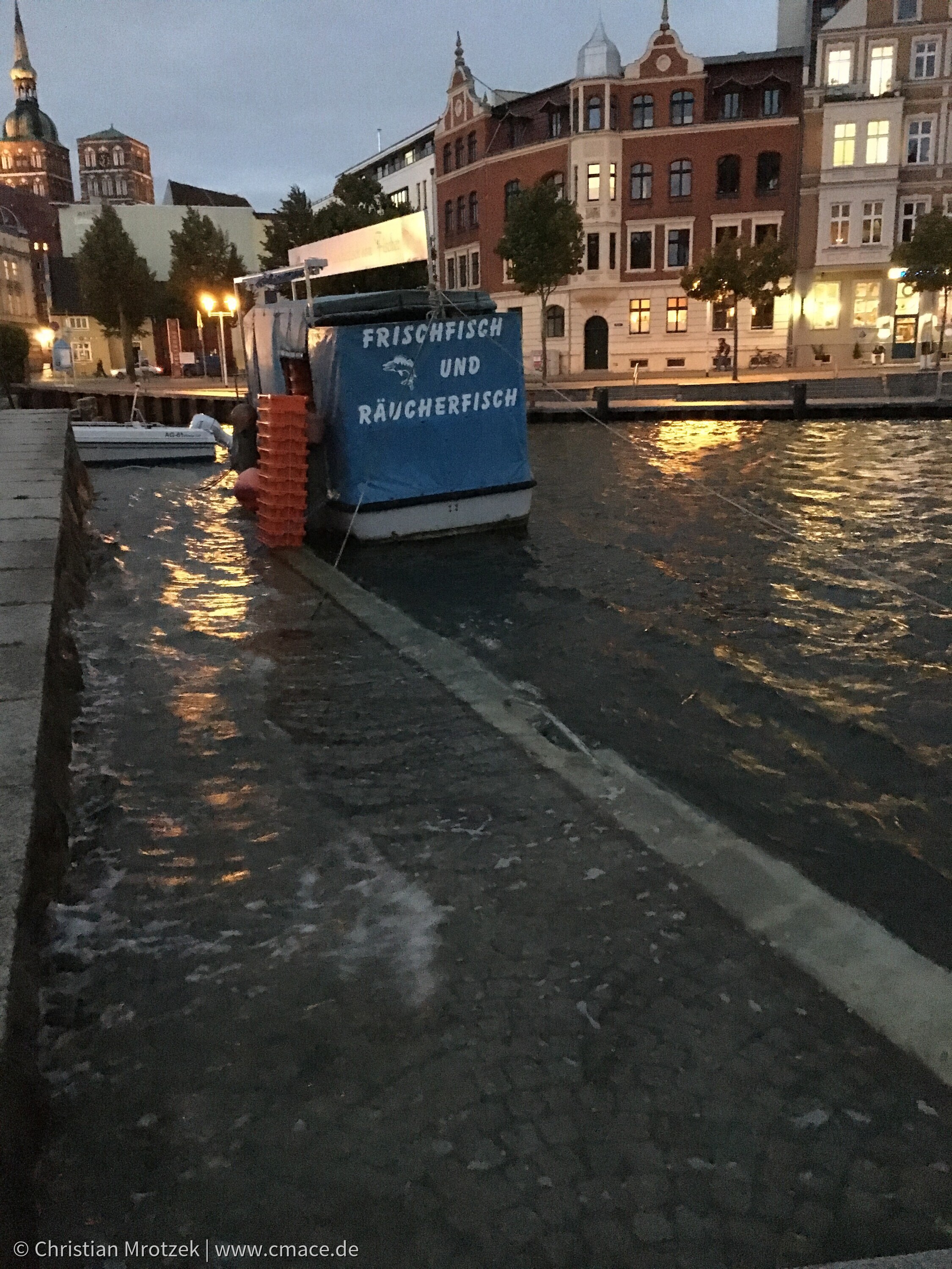 Sturmflut in Stralsund im Oktober 2016