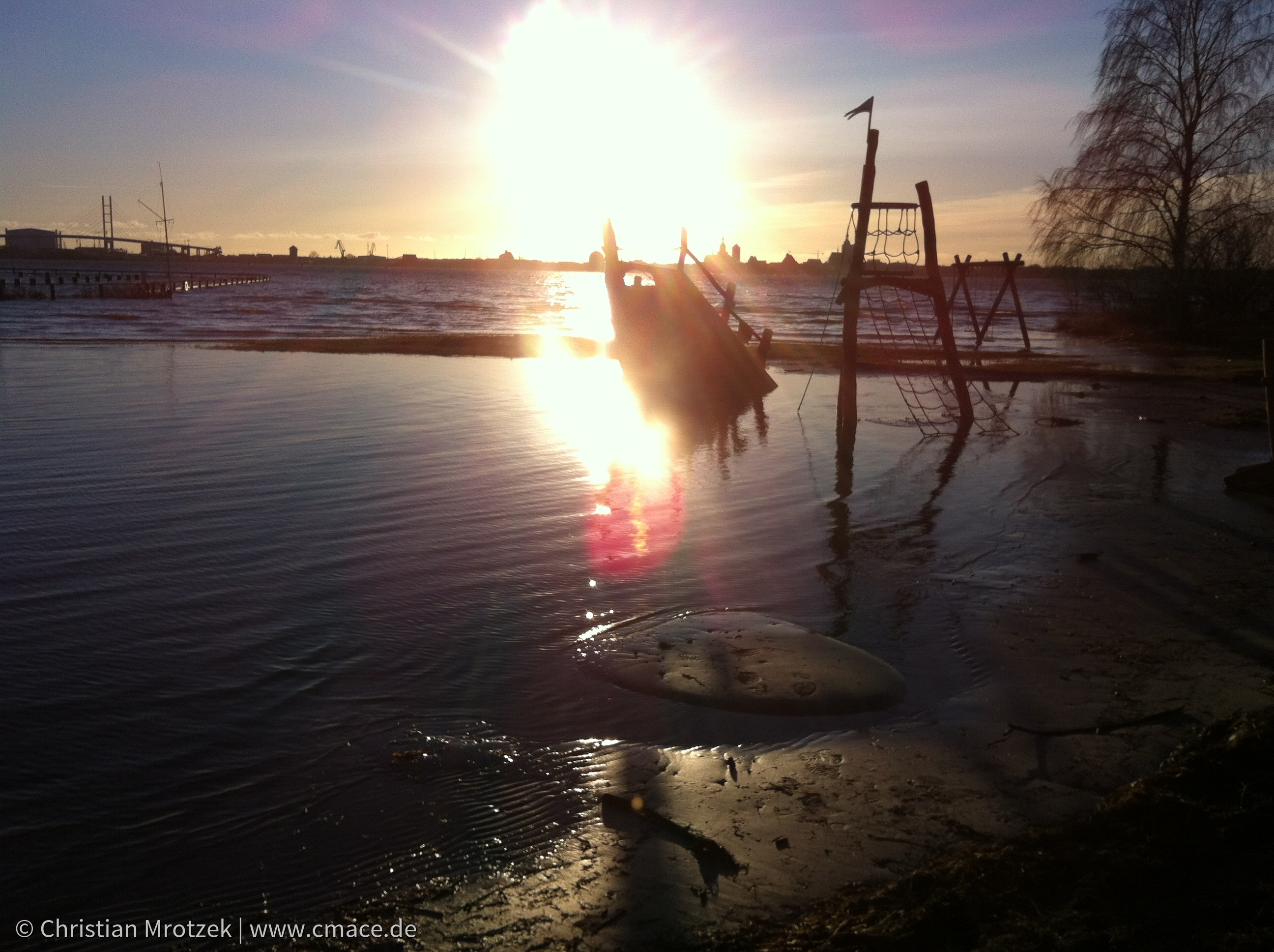 Sturmflut in Stralsund und Altefähr im Januar 2012