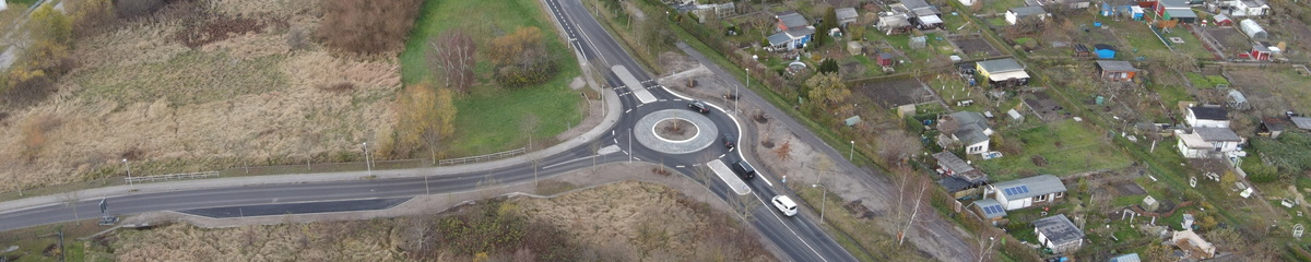 Kreisverkehr Feldstraße in Stralsund