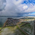 Kurzer Schneesturm fegt über Stralsund und Altefähr